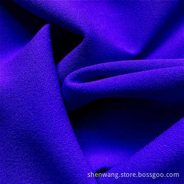 Sapphire Blue Spandex Smooth Polyester Cloth DTY Fabric